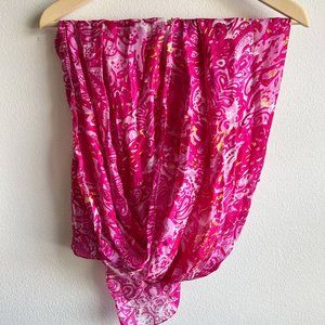 Pink Silk Scarf